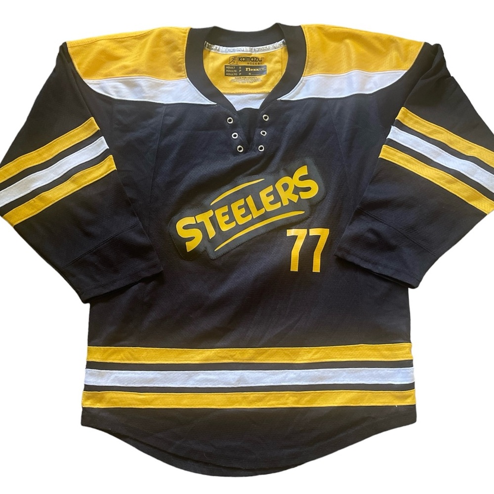 STEELERS #77 Kamazu Retro Hockey Jersey Men’s Small